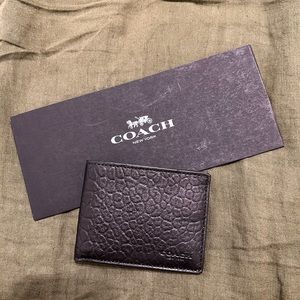 Coach NWOT mens leather skinny wallet